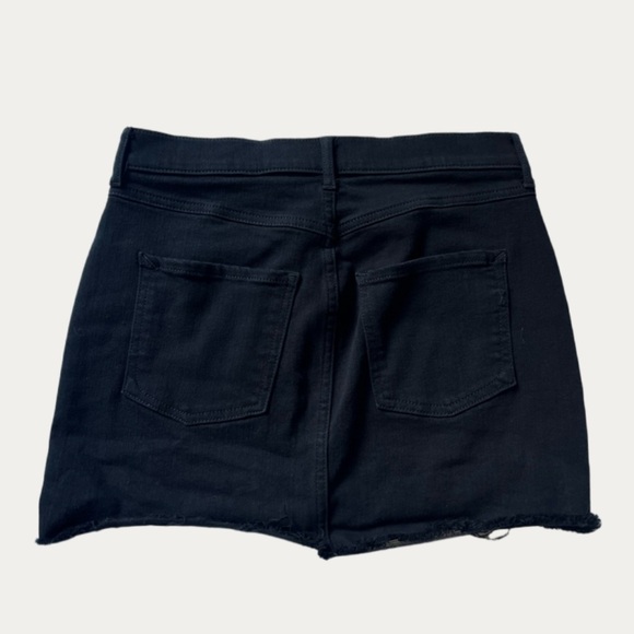 Express Straight Black Denim Mini Skirt - Picture 2 of 4